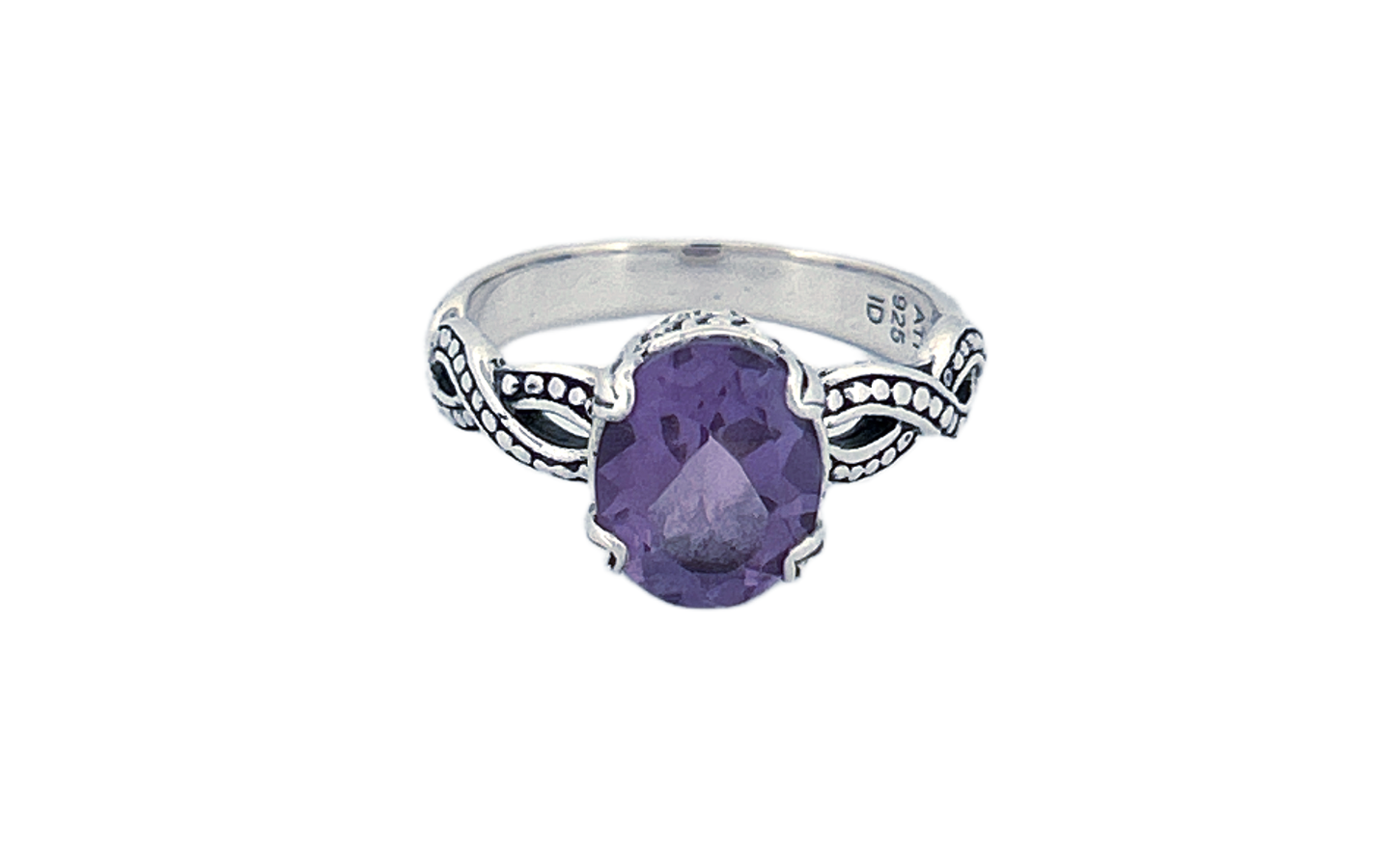 Sterling Silver Gemstone Ring – Amethyst or Blue Topaz