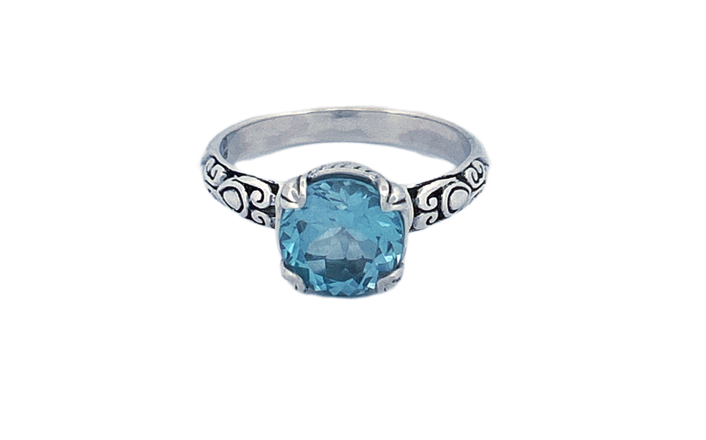 Sterling Silver Gemstone Ring – Amethyst or Blue Topaz