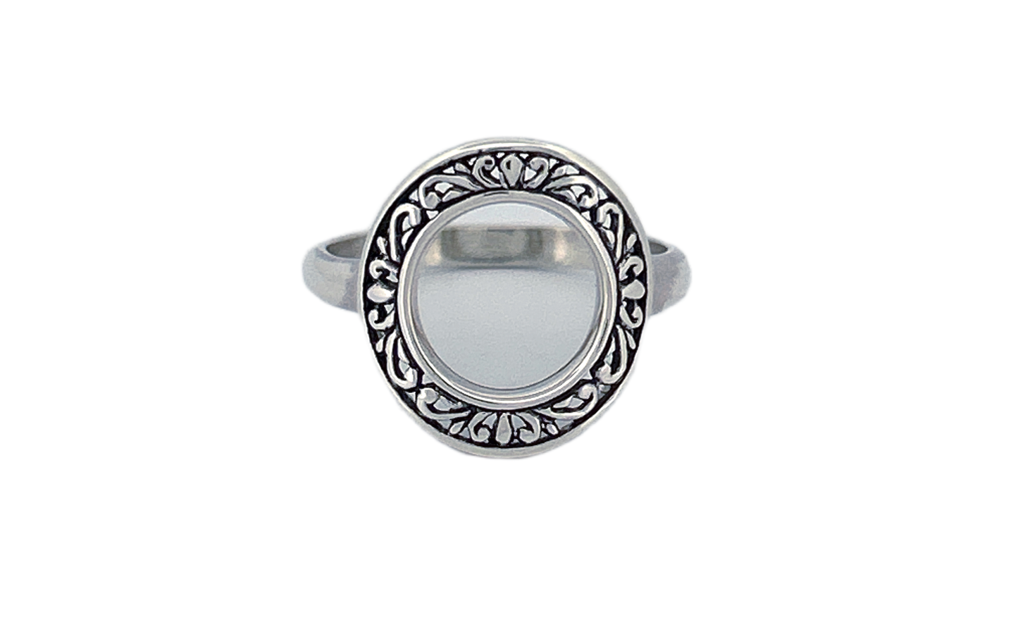 Sterling Silver Ornate Signet Ring