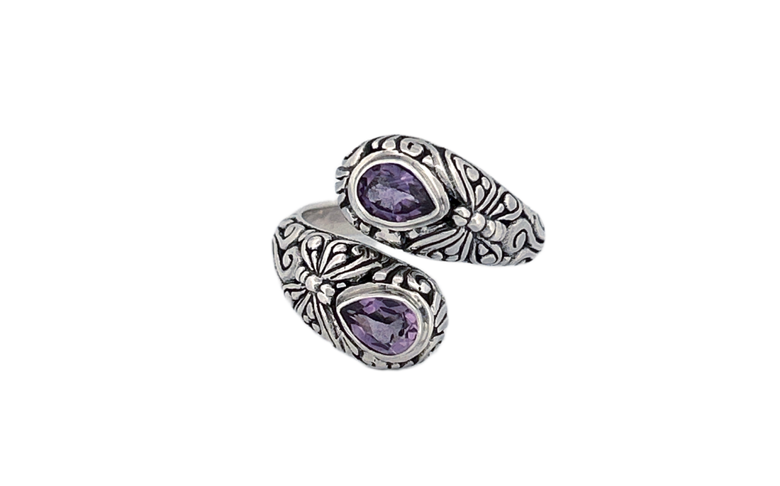 Handmade Sterling Silver with Genuine Amethyst Stone- R89