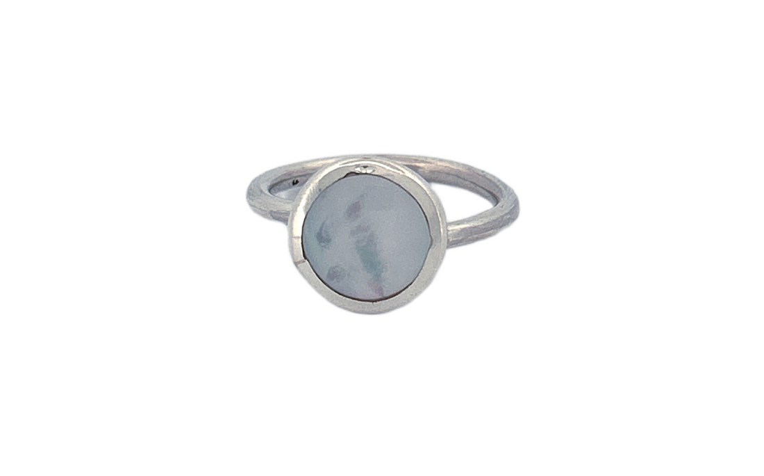 Sterling Silver Gemstone Rings – Mother of Pearl & Abalone Shell