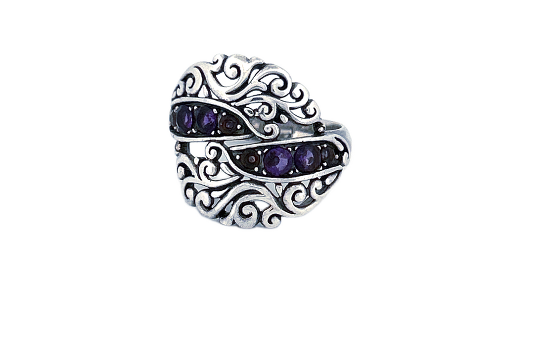 Amethyst Filigree Ring