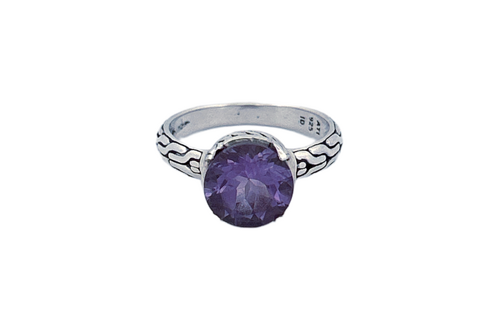 Sterling Silver Gemstone Ring – Amethyst or Blue Topaz