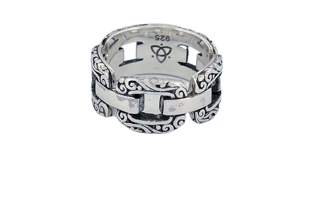 925 Sterling Silver Thick Men's Ring-R47