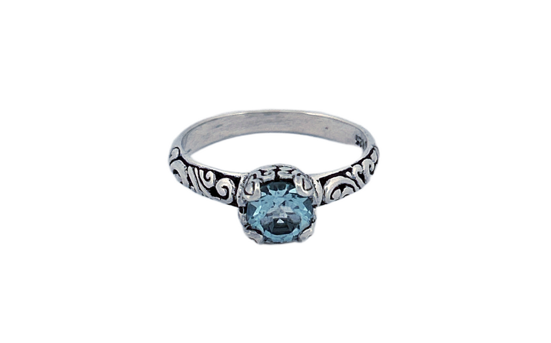 Sterling Silver Gemstone Rings – Blue Topaz or Amethyst