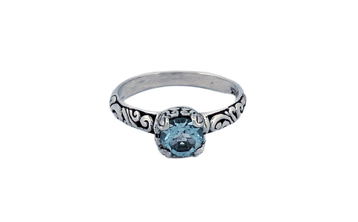 Sterling Silver Gemstone Rings – Blue Topaz or Amethyst