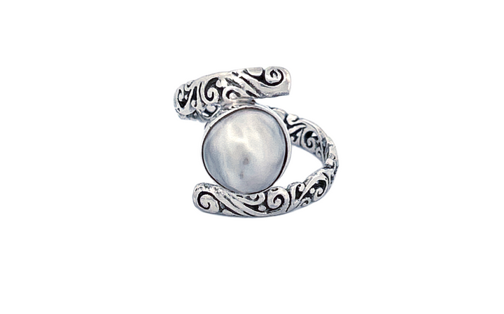 Handmade Sterling Silver Mother of Pearl Ring-R91