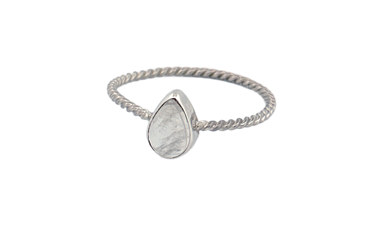 Pear‑Cut Moonstone Ring