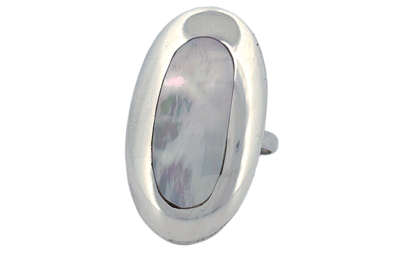 Sterling Silver Twin‑Shell Ring — Mother of Pearl & Abalone