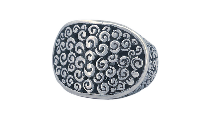Sterling Silver Tree of Life Ring – Swirl Design