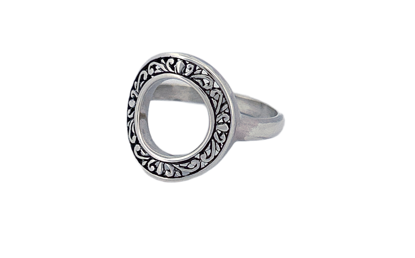 Sterling Silver Ornate Signet Ring