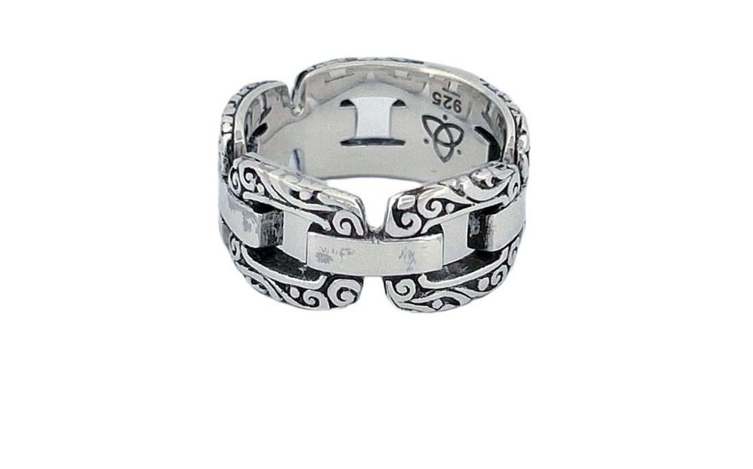 925 Sterling Silver Thick Men's Ring-R47