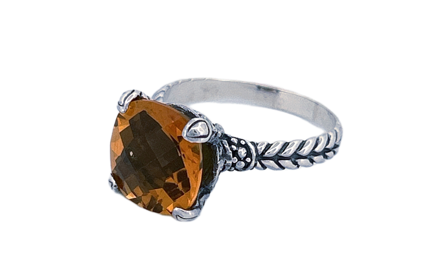 Handmade Sterling Silver Natural Citrine Ring-R57