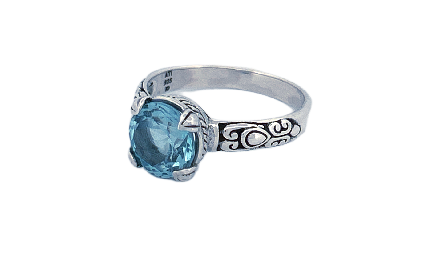 Sterling Silver Gemstone Ring – Amethyst or Blue Topaz