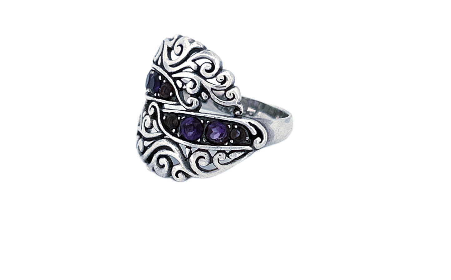 Amethyst Filigree Ring