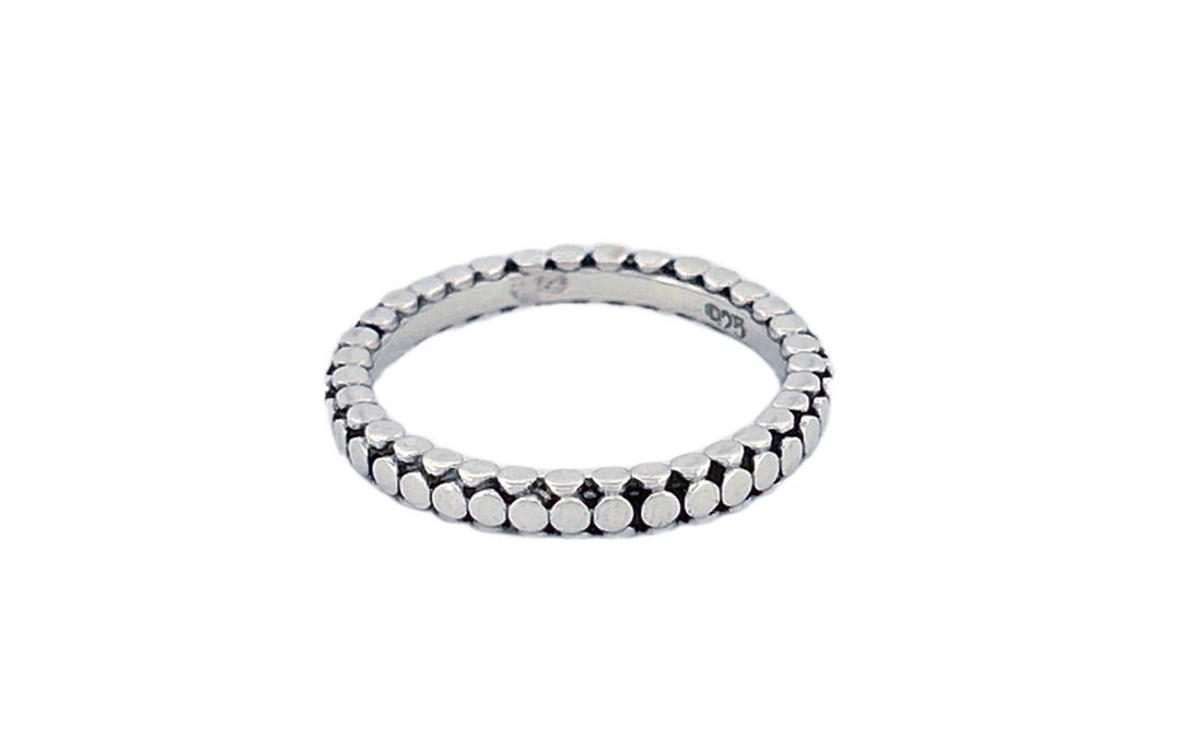 Everyday Wear Minimalist Handcrafted Sterling Silver Band Ring- R83