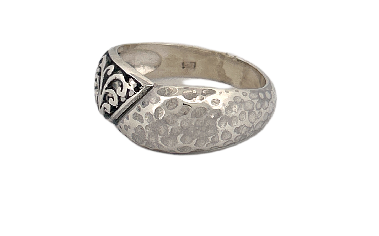 Handcrafted 925 Sterling Silver Hammered & Oxidized Artisan Ring – Unisex Statement Jewelry