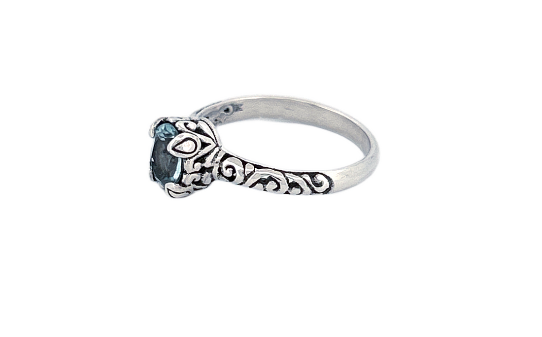Sterling Silver Gemstone Rings – Blue Topaz or Amethyst