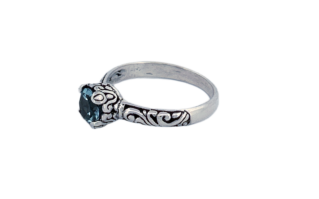 Sterling Silver Gemstone Rings – Blue Topaz or Amethyst