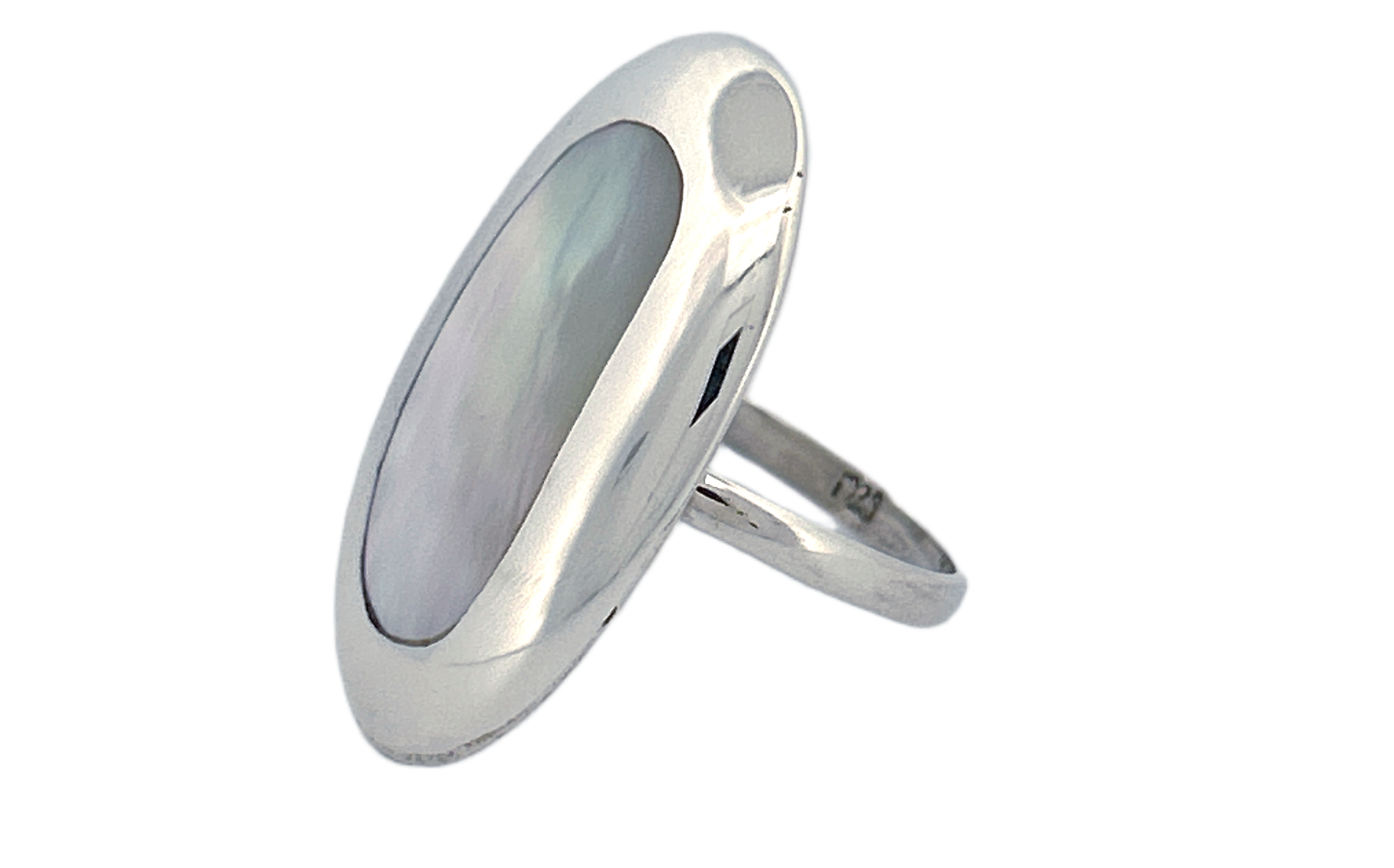 Sterling Silver Twin‑Shell Ring — Mother of Pearl & Abalone