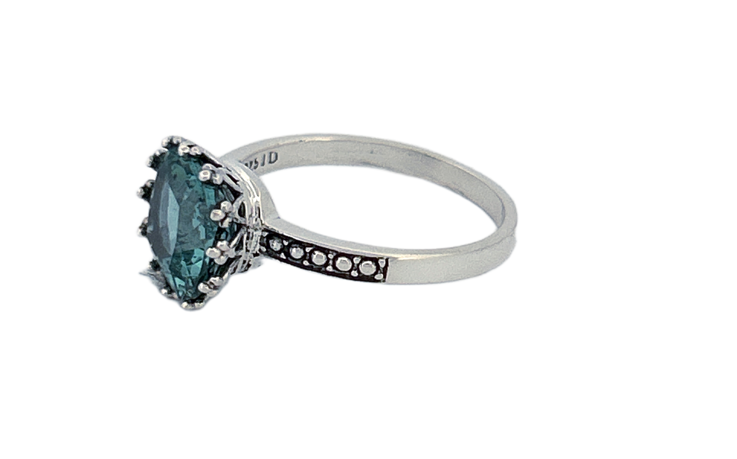 Sterling Silver Checker‑Cut Gemstone Rings – Teal CZ & Mystique Topaz