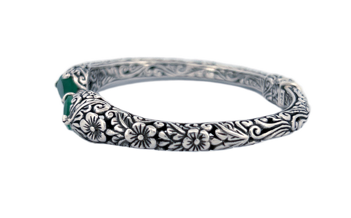 Earth & Sun Silver Gemstone Cuff