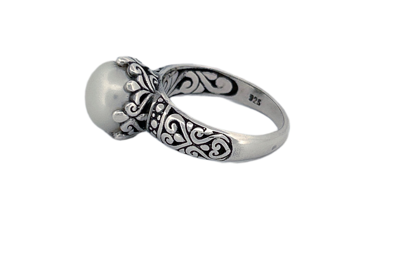 Handcrafted 925 Sterling Silver Fresh Water Pearl Ring-R45
