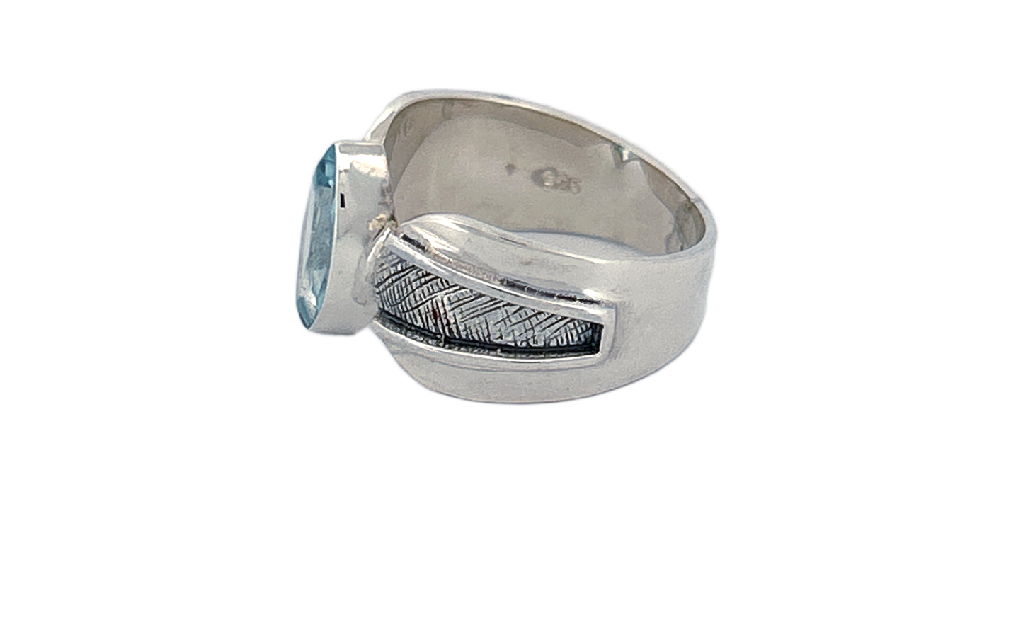 Sterling Silver Marquise Blue Topaz Ring