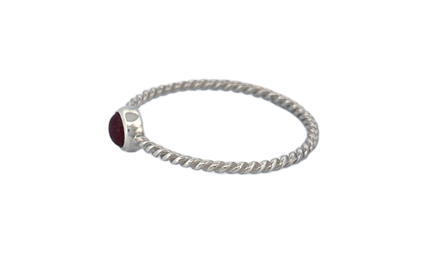 Handcrafted 925 Sterling Silver Star Ruby Ring – Twisted Rope Band | Natural Gemstone Jewelry
