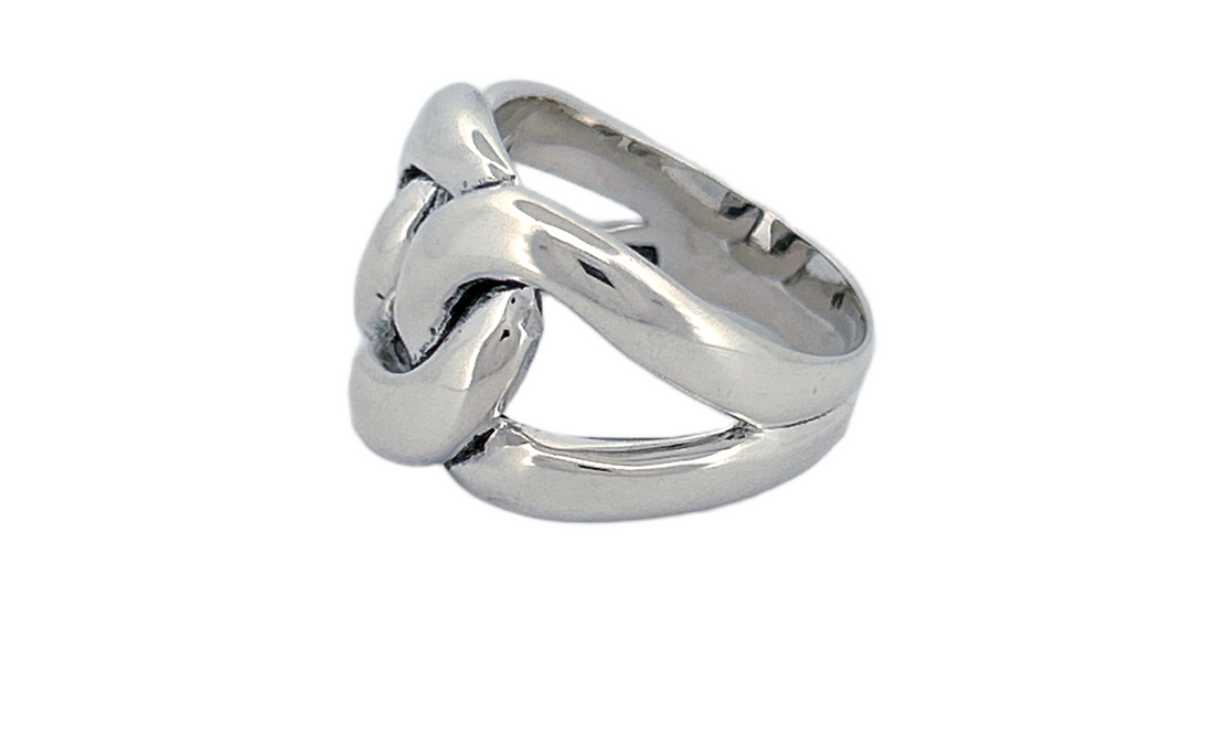 Sterling Silver Knot Ring – Solid Heavy Design