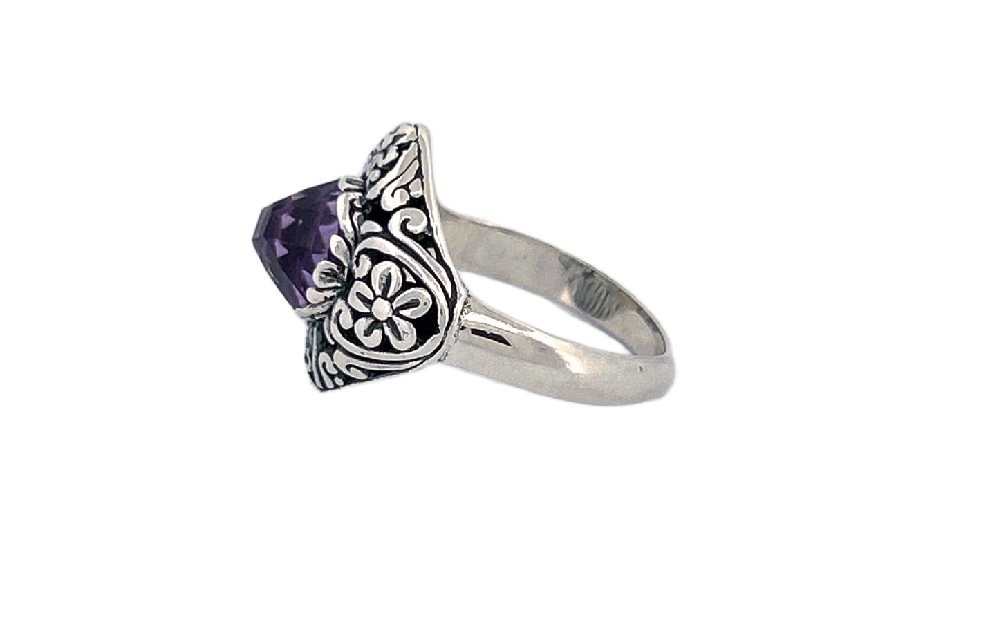 Natural Amethyst Handmade 925 Sterling Silver Ring | Genuine February Birthstone Gemstone Ring | Artisan Silver Jewelry | Gift for Her- R88