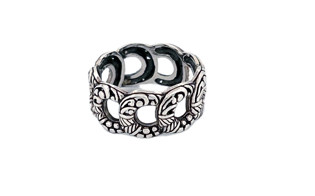 Sterling Silver Openwork Band Ring