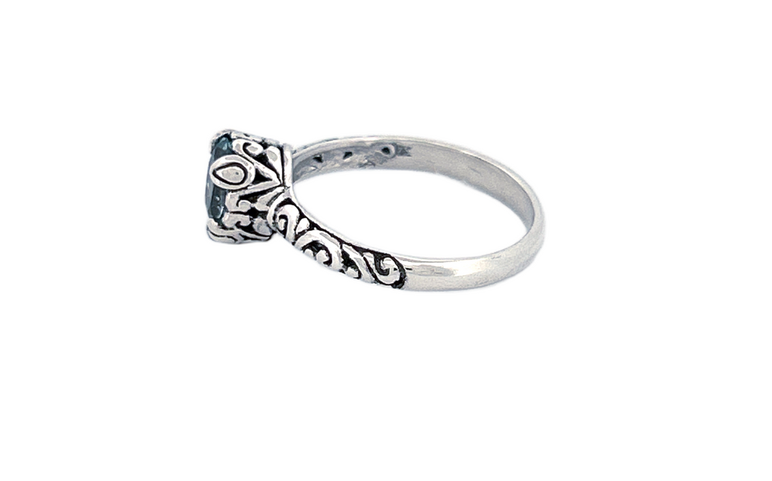 Sterling Silver Gemstone Rings – Blue Topaz or Amethyst