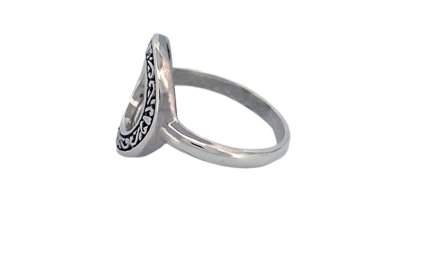 Sterling Silver Ornate Signet Ring