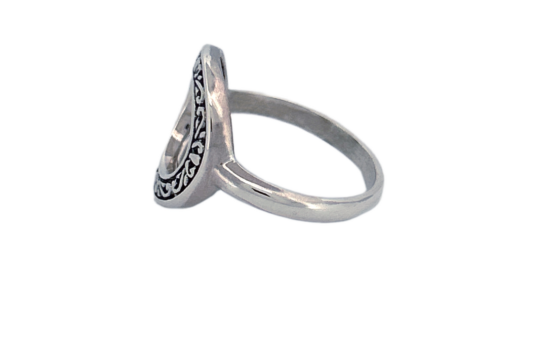 Sterling Silver Ornate Signet Ring
