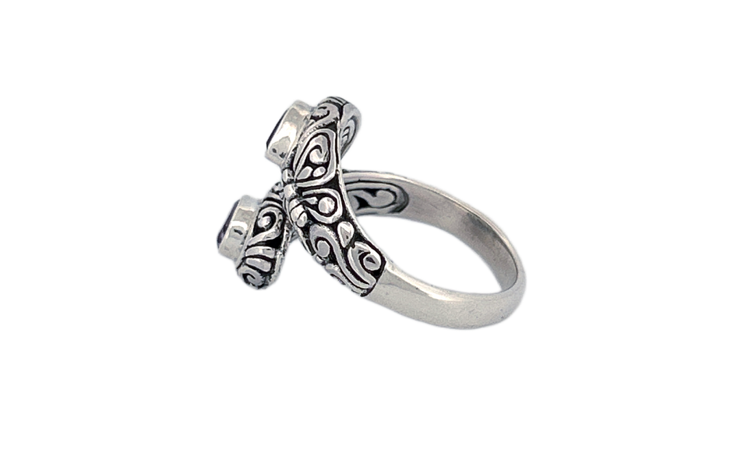 Handmade Sterling Silver with Genuine Amethyst Stone- R89