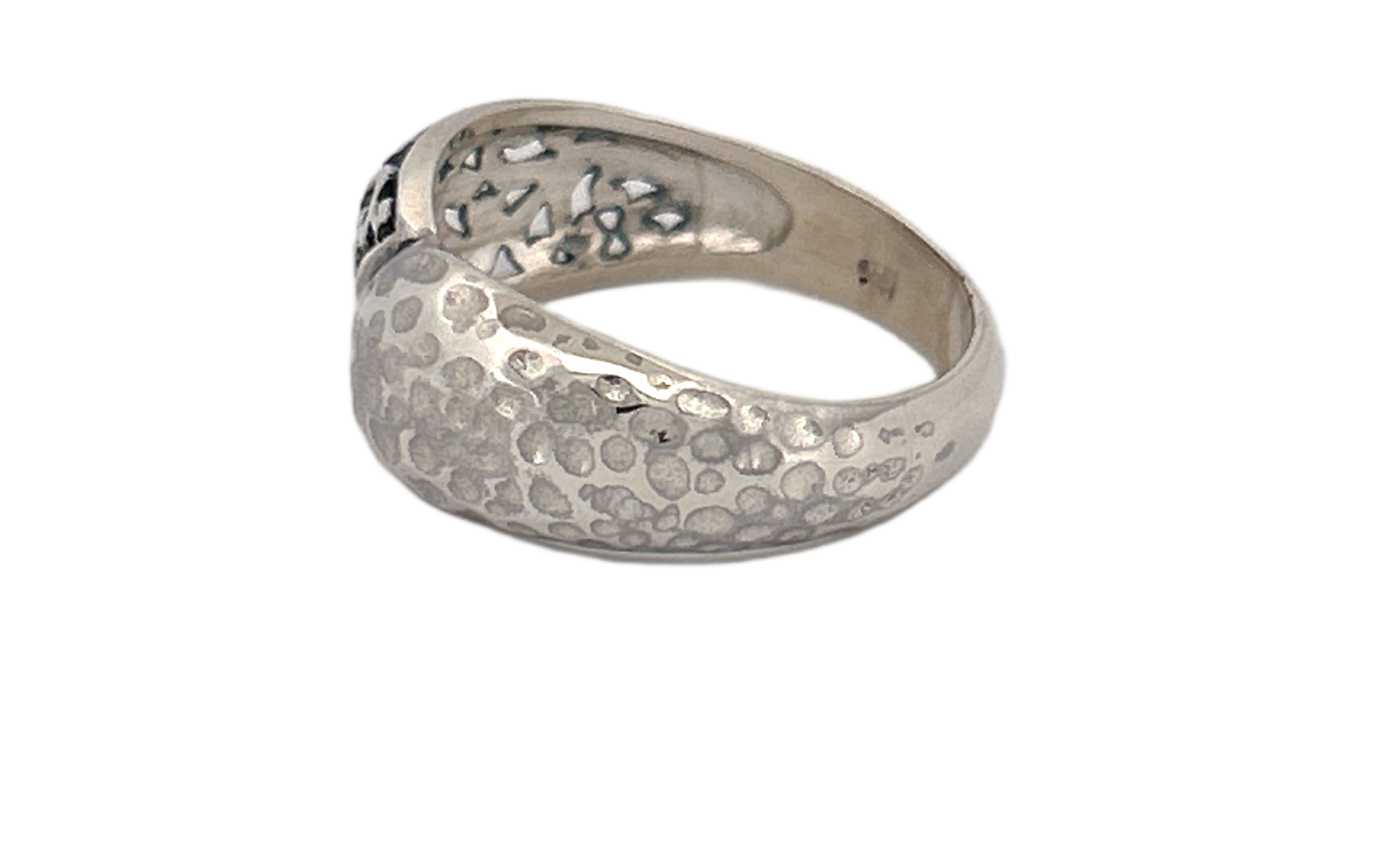 Handcrafted 925 Sterling Silver Hammered & Oxidized Artisan Ring – Unisex Statement Jewelry