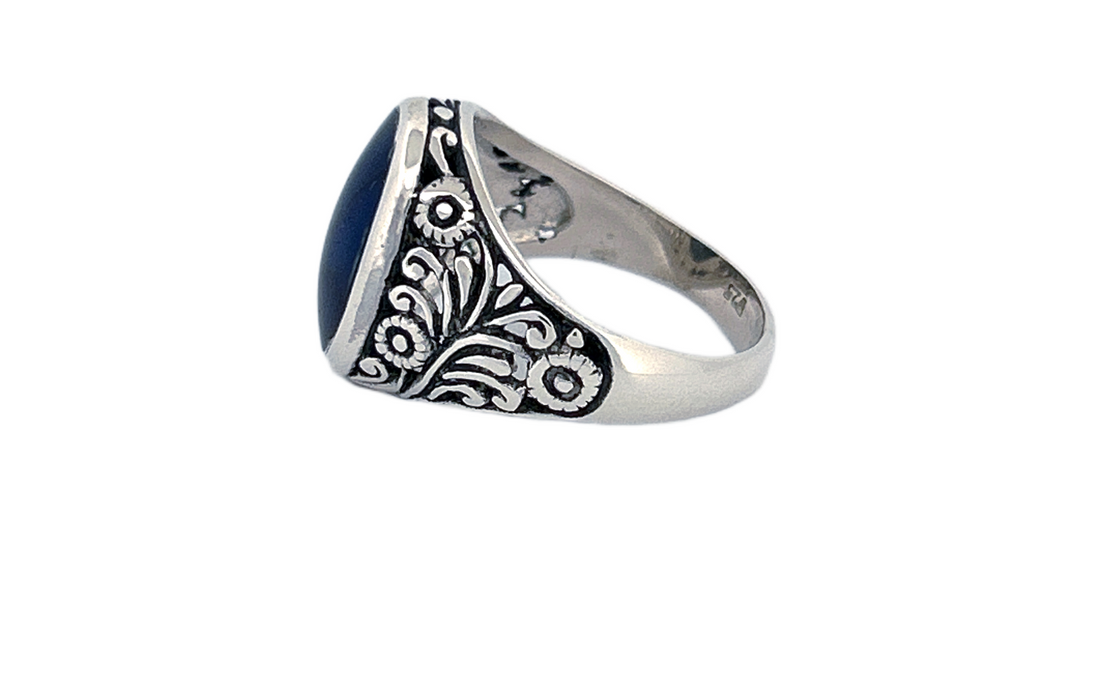 Sterling Silver Gemstone Rings – Abalone Shell & Coral