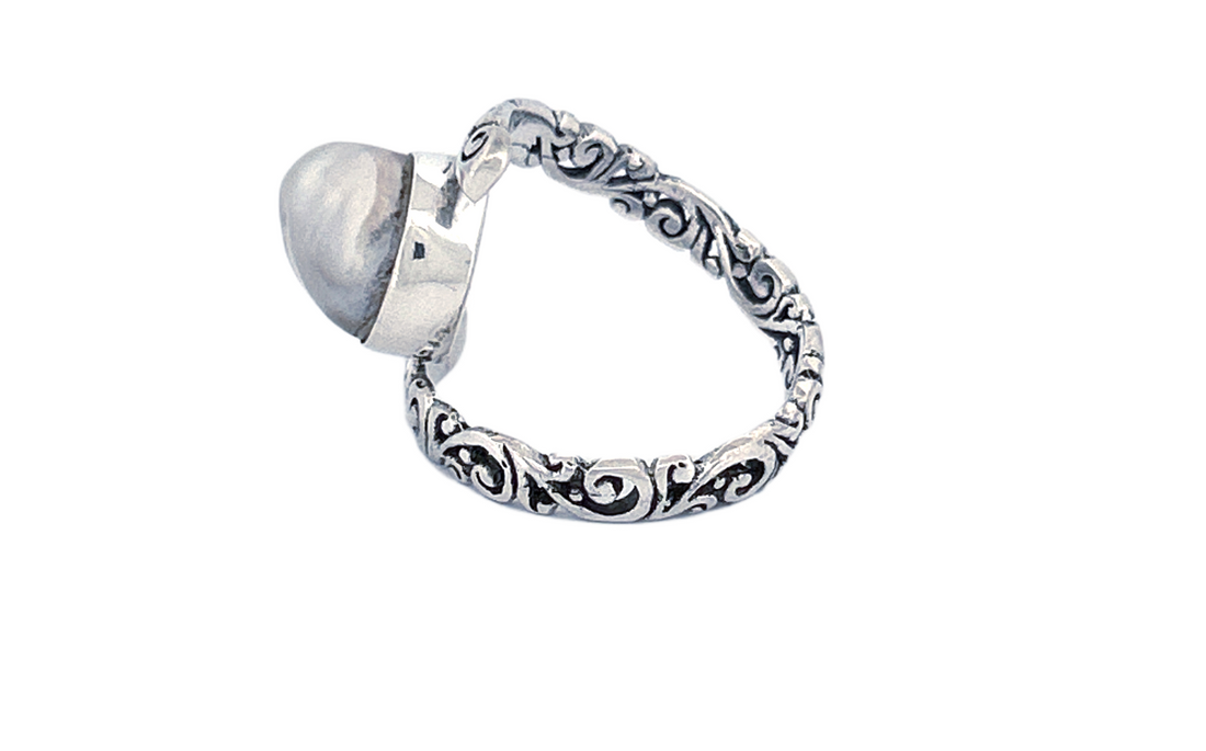 Handmade Sterling Silver Mother of Pearl Ring-R91