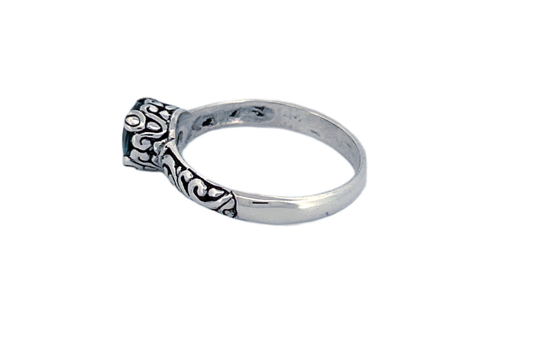 Sterling Silver Gemstone Rings – Blue Topaz or Amethyst