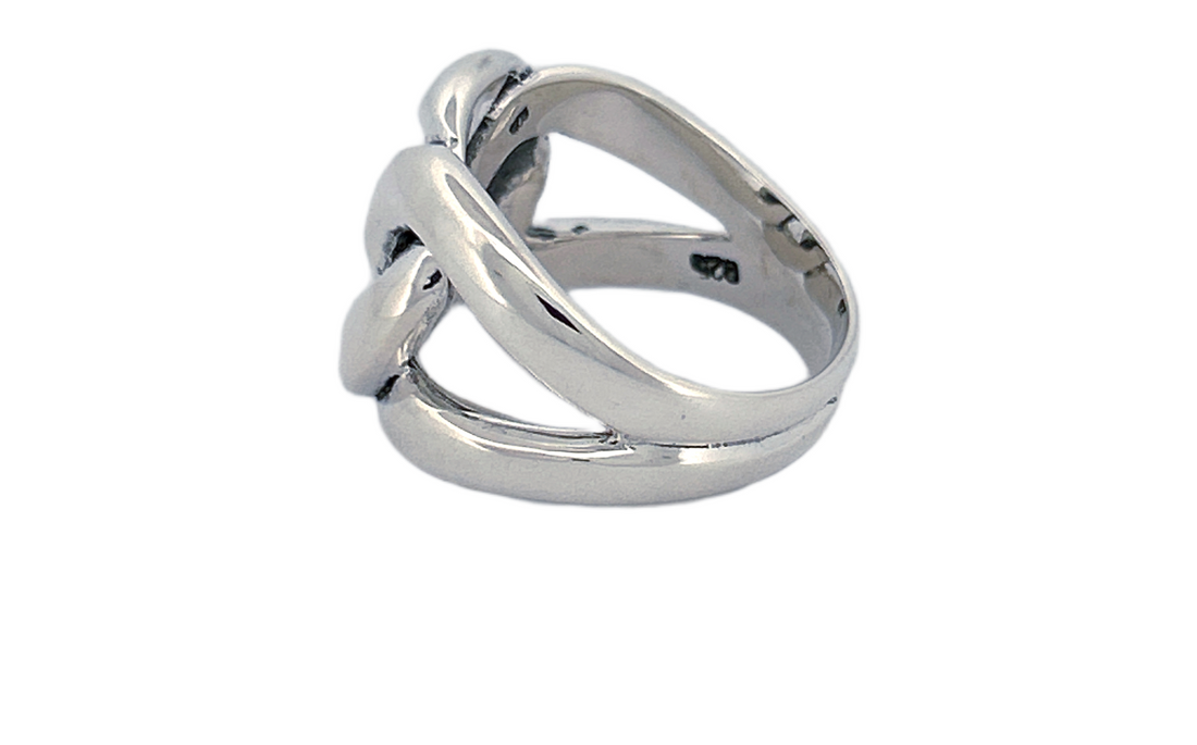 Sterling Silver Knot Ring – Solid Heavy Design