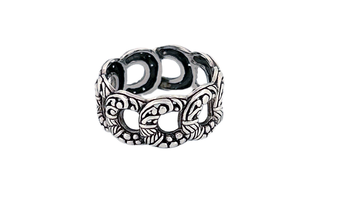 Sterling Silver Openwork Band Ring