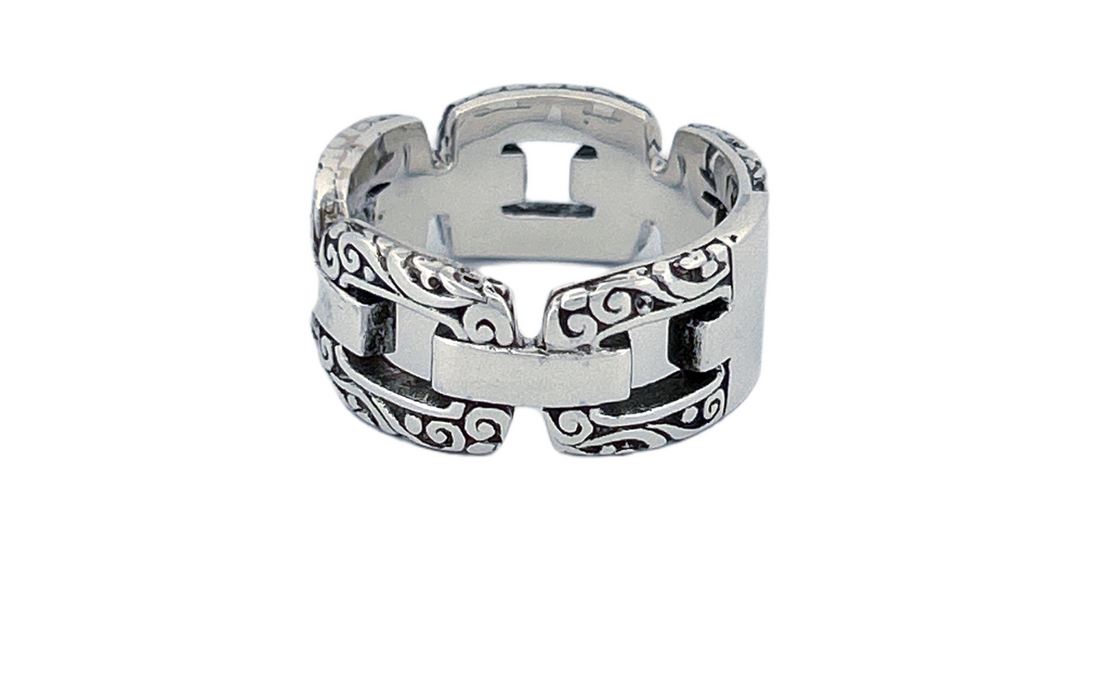 925 Sterling Silver Thick Men's Ring-R47