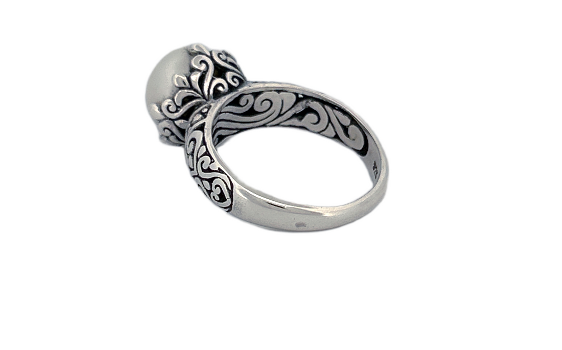 Handcrafted 925 Sterling Silver Fresh Water Pearl Ring-R45