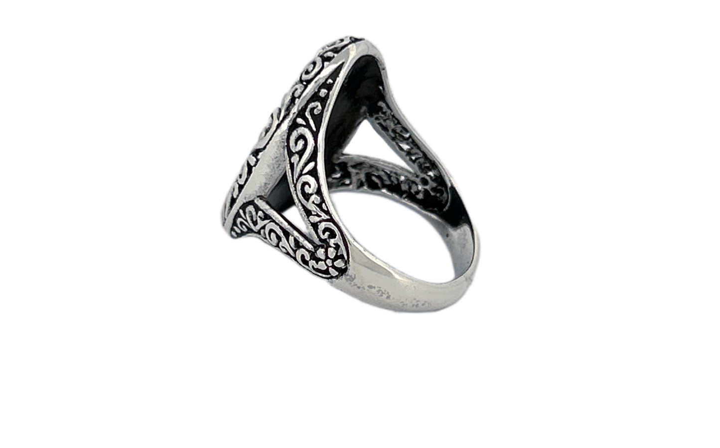 Natural Abalone Shell Handmade Sterling Silver Ring- R85
