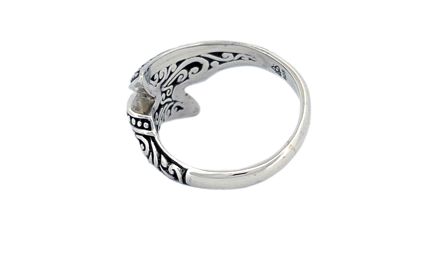 Sterling Silver Wrap Ring – Ornate Swirl Design