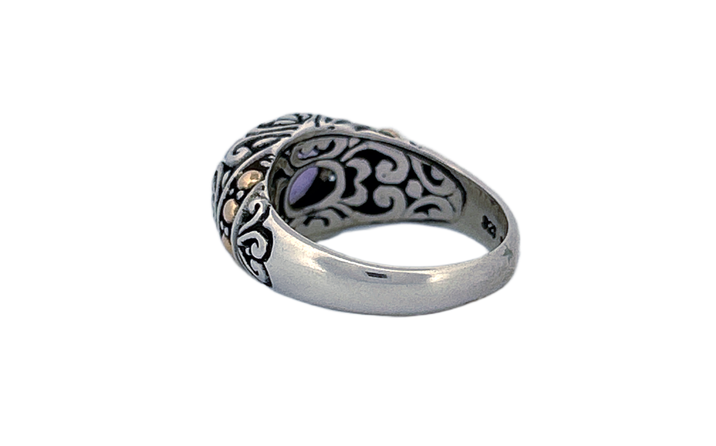 Artisan Handmade 925 Sterling Silver Natural Amethyst Ring-R38