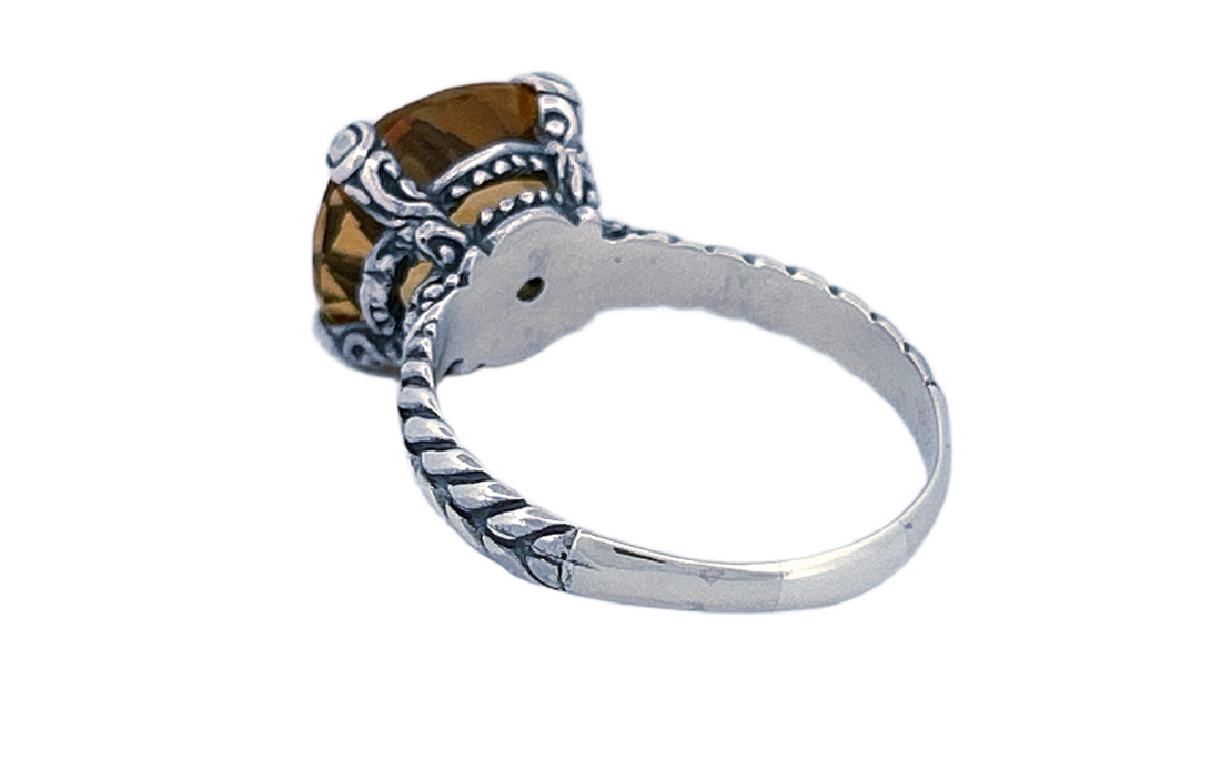 Handmade Sterling Silver Natural Citrine Ring-R57