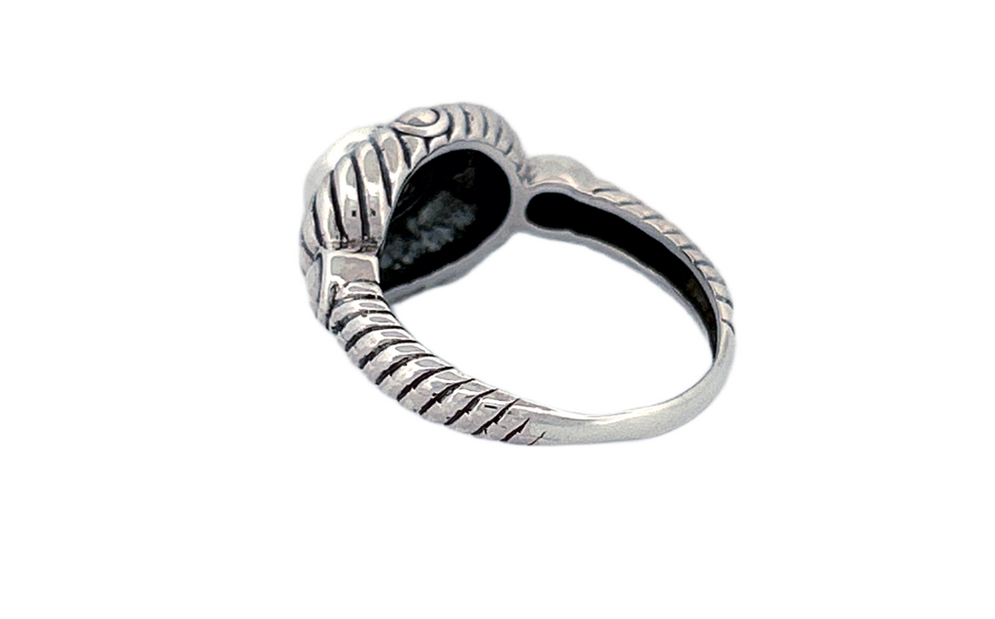 Sterling Silver Amethyst Ring – Sunburst Design