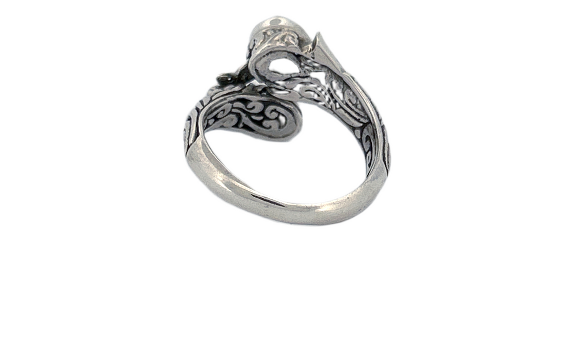 Natural Blue Topaz Butterfly Ring in 925 Sterling Silver-R43